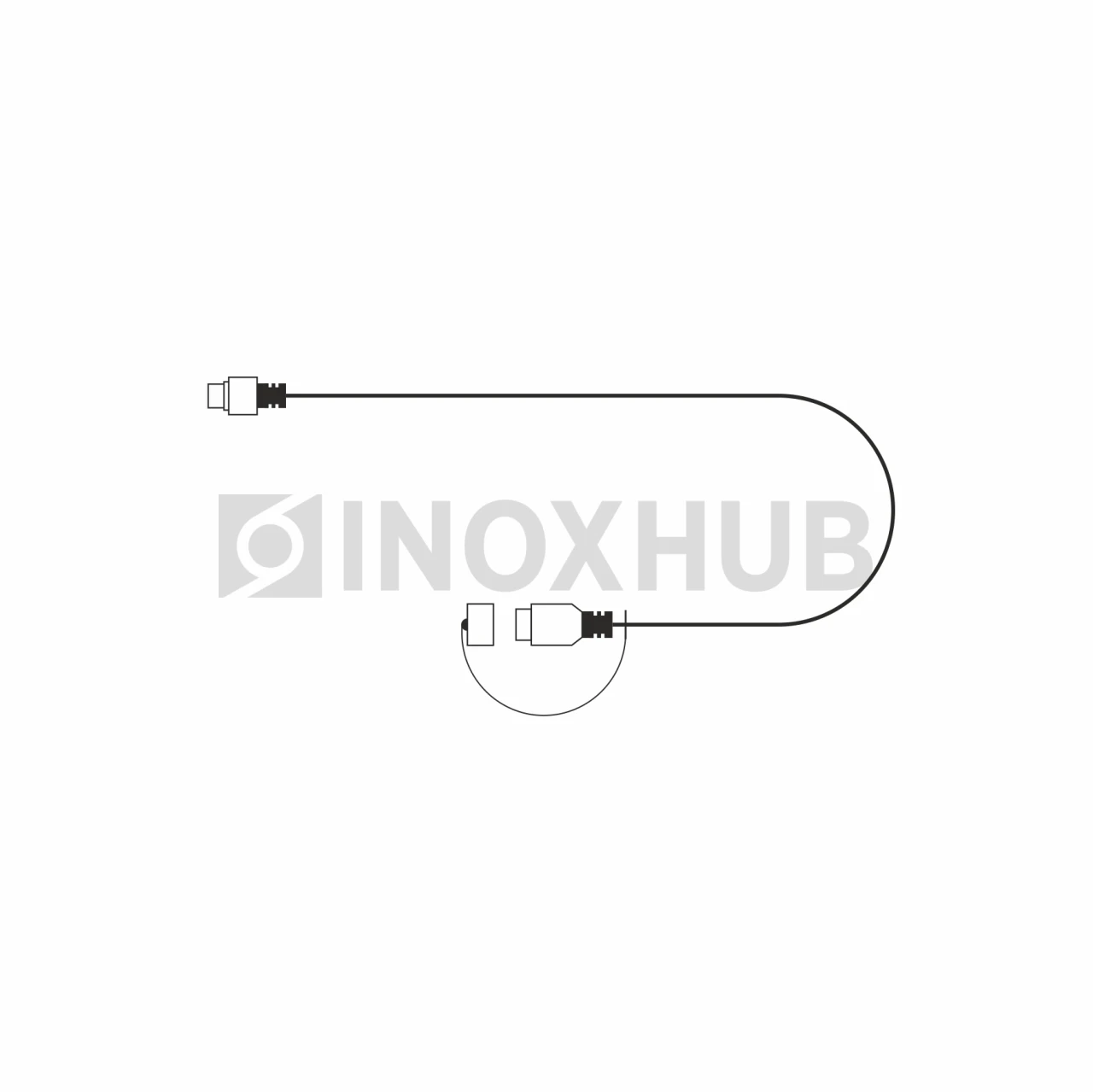 Удлинитель универсальный для гирлянд 2-pin INOXHUB, 5м, ЧЁРНЫЙ провод фото Иноксхаб