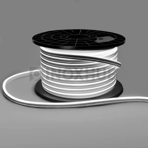 Гибкий Неон INOXHUB 8×16мм, односторонний, бухта 50м, шаг резки 1м, 120 SMD 2835 на метр, 220В, IP65, БЕЛЫЙ фото Иноксхаб