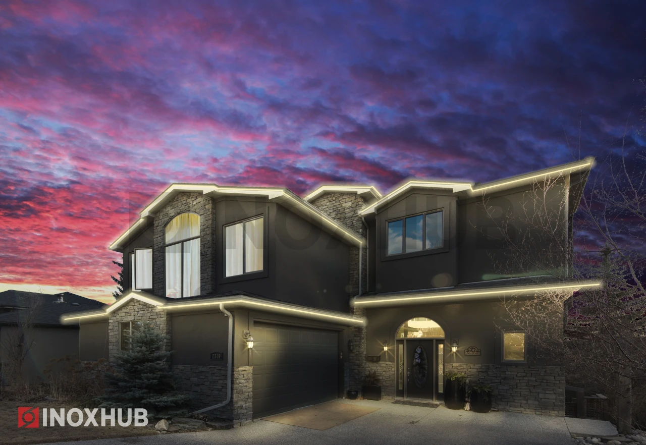 Гибкий Неон INOXHUB 8×16мм, односторонний, бухта 50м, шаг резки 1м, 120 SMD 2835 на метр, 220В, IP65, ТЁПЛЫЙ БЕЛЫЙ фото Иноксхаб