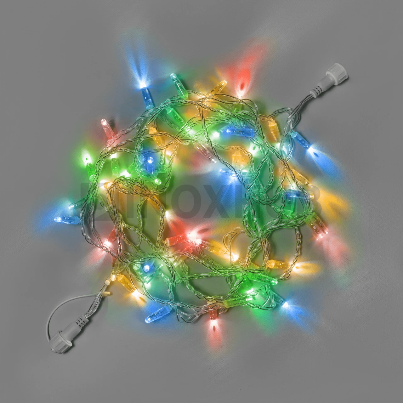 Светодиодная гирлянда INOXHUB Нить 10м, 100 LED, соединяемая, 220В, IP65, прозрачный провод, МУЛЬТИ фото Иноксхаб