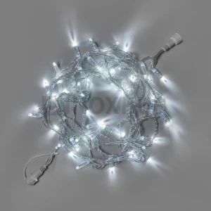 Светодиодная гирлянда INOXHUB Нить 10м, 100 LED, соединяемая, 24В, IP65, прозрачный провод, БЕЛАЯ фото Иноксхаб