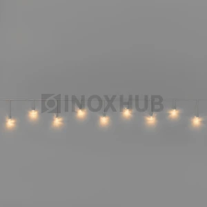 Гирлянда Стрит-Лофт INOXHUB 5м, 20 ламп, 220В, IP65, белая резина 2.3мм, ТЁПЛЫЙ БЕЛЫЙ фото Иноксхаб