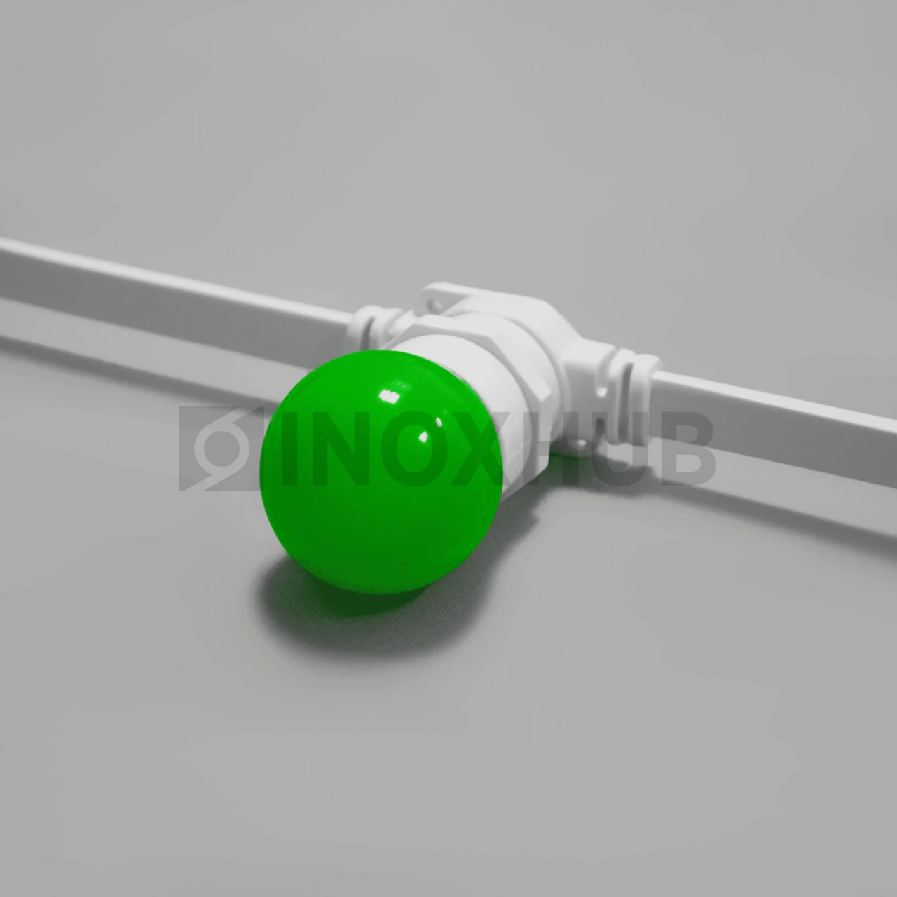 Лампочка для Белт-Лайта INOXHUB 220В, цоколь E27, 6 диодов SMD 2835, G45, 2Вт, ЗЕЛЕНАЯ фото Иноксхаб