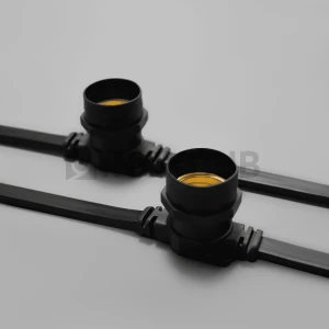 Белт-Лайт INOXHUB, шаг 20см, ЧЁРНЫЙ, двухжильный шлейф, 250 резиновых патронов с латунными контактами, цоколь E27, бухта 50м фото Иноксхаб