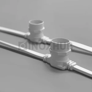 Белт-Лайт INOXHUB, шаг 40см, БЕЛЫЙ резиновый, двухжильный шлейф, 125 резиновых патронов с латунными контактами, цоколь E27, бухта 50м фото Иноксхаб