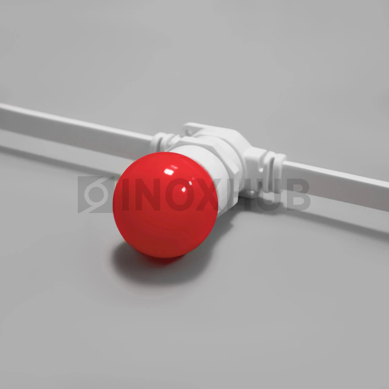 Лампочка для Белт-Лайта INOXHUB 220В, цоколь E27, 6 SMD, G45, 2Вт, КРАСНАЯ фото Иноксхаб