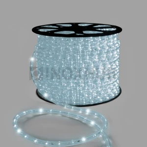 Дюралайт INOXHUB двухжильный 13 мм, круглый, бухта 100м, шаг резки 1м, 36 светодиодов на метр, мерцающий, 220В, IP65, БЕЛЫЙ фото Иноксхаб