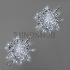 Светодиодная гирлянда INOXHUB Нить 10м, 100 LED, соединяемая, 220В, IP65, белый резиновый провод 3.3мм, БЕЛАЯ фото Иноксхаб