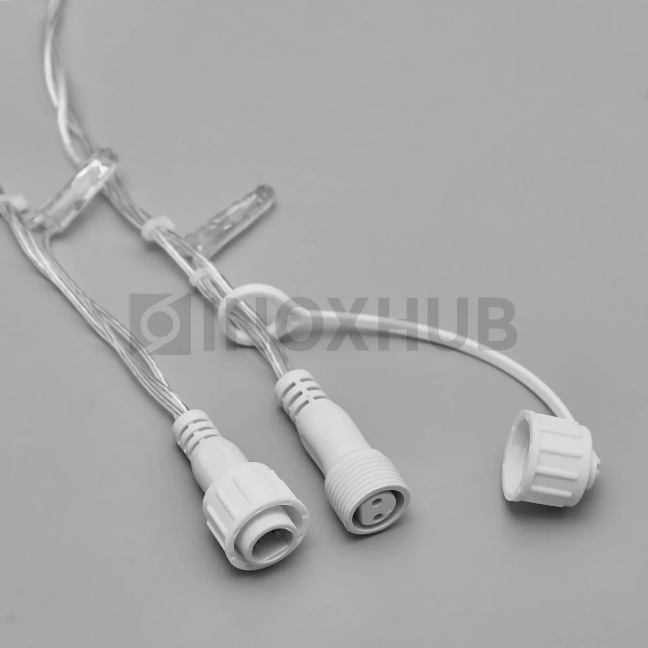 Светодиодная гирлянда INOXHUB Нить 10м, 100 LED, соединяемая, 220В, IP65, прозрачный провод, ЖЕЛТАЯ фото Иноксхаб