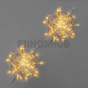 Светодиодная гирлянда INOXHUB Нить 10м, 100 LED, соединяемая, 220В, IP65, белый резиновый провод 2.3мм, ТЁПЛАЯ БЕЛАЯ фото Иноксхаб
