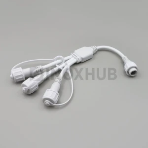 Разветвитель универсальный для гирлянд 2-pin INOXHUB, 1-3, БЕЛЫЙ провод фото Иноксхаб