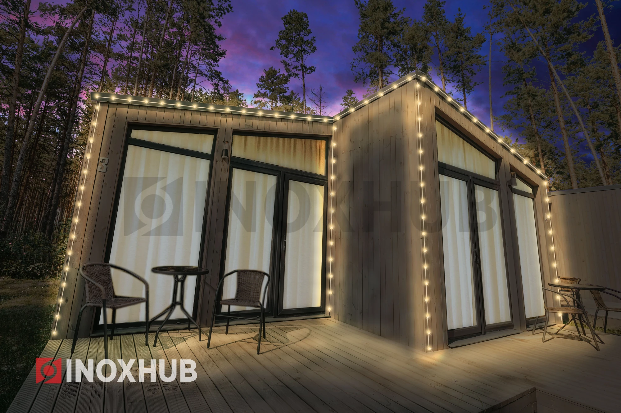 Белт-Лайт INOXHUB, шаг 40см, БЕЛЫЙ, двухжильный шлейф, 125 резиновых патронов с латунными контактами, цоколь E27, бухта 50м фото Иноксхаб