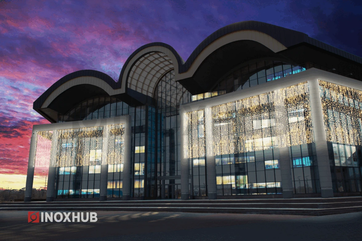 Гирлянда Занавес INOXHUB 2×6м, мерцающий, 1000 LED, 220В, IP65, белая резина 2.3мм, ТЕПЛЫЙ БЕЛЫЙ фото Иноксхаб