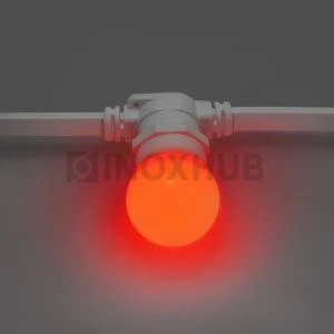 Лампочка для Белт-Лайта INOXHUB 220В, цоколь E27, 6 SMD, G45, 2Вт, КРАСНАЯ фото Иноксхаб