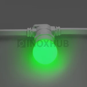 Лампочка для Белт-Лайта INOXHUB 220В, цоколь E27, 6 диодов SMD 2835, G45, 2Вт, ЗЕЛЕНАЯ фото Иноксхаб