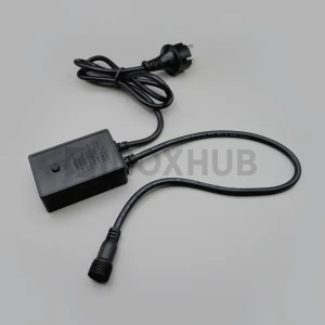 Блок питания с контроллером для гирлянд 5-pin INOXHUB, 220В, 1.5м, ЧЁРНЫЙ провод фото Иноксхаб