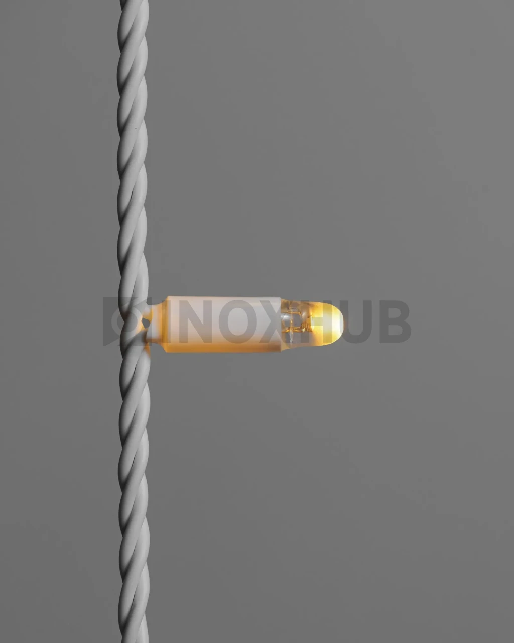 Гирлянда Занавес INOXHUB 2×9м, мерцающий, 1500 LED, 220В, IP65, белая резина 2.3мм, ТЕПЛЫЙ БЕЛЫЙ фото Иноксхаб