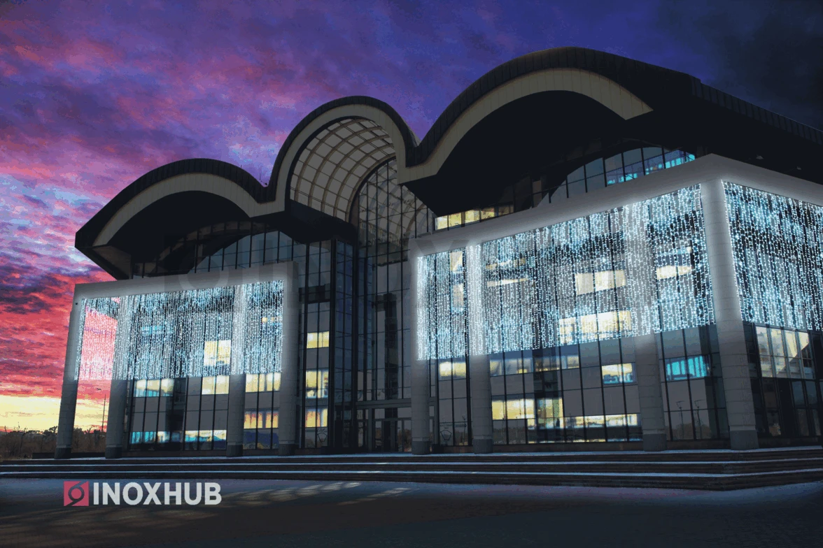 Гирлянда Занавес INOXHUB 2×6м, мерцающий, 1000 LED, 220В, IP65, белая резина 2.3мм, БЕЛЫЙ фото Иноксхаб