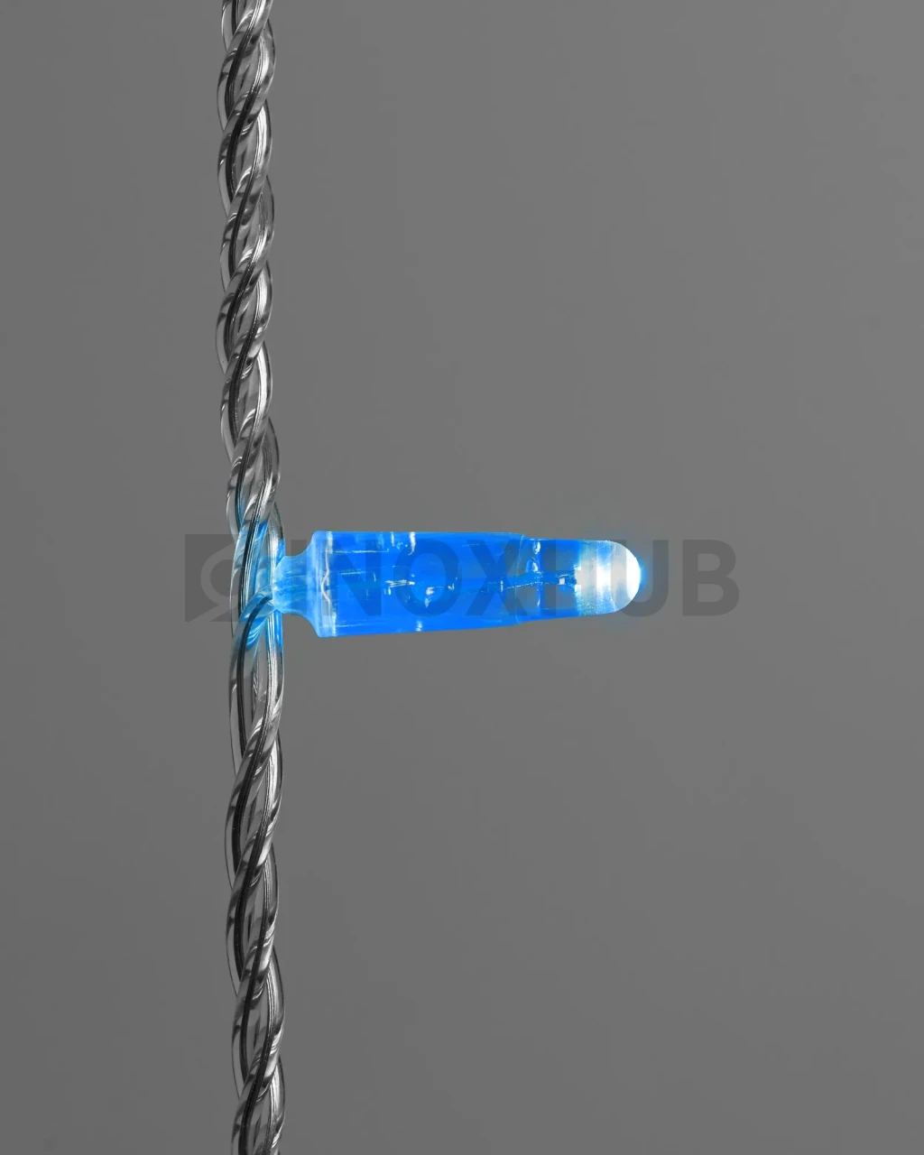Гирлянда Занавес INOXHUB 2х1м Облегчённый, мерцающий, 200 LED, 220В, IP65, прозрачный провод, СИНИЙ фото Иноксхаб